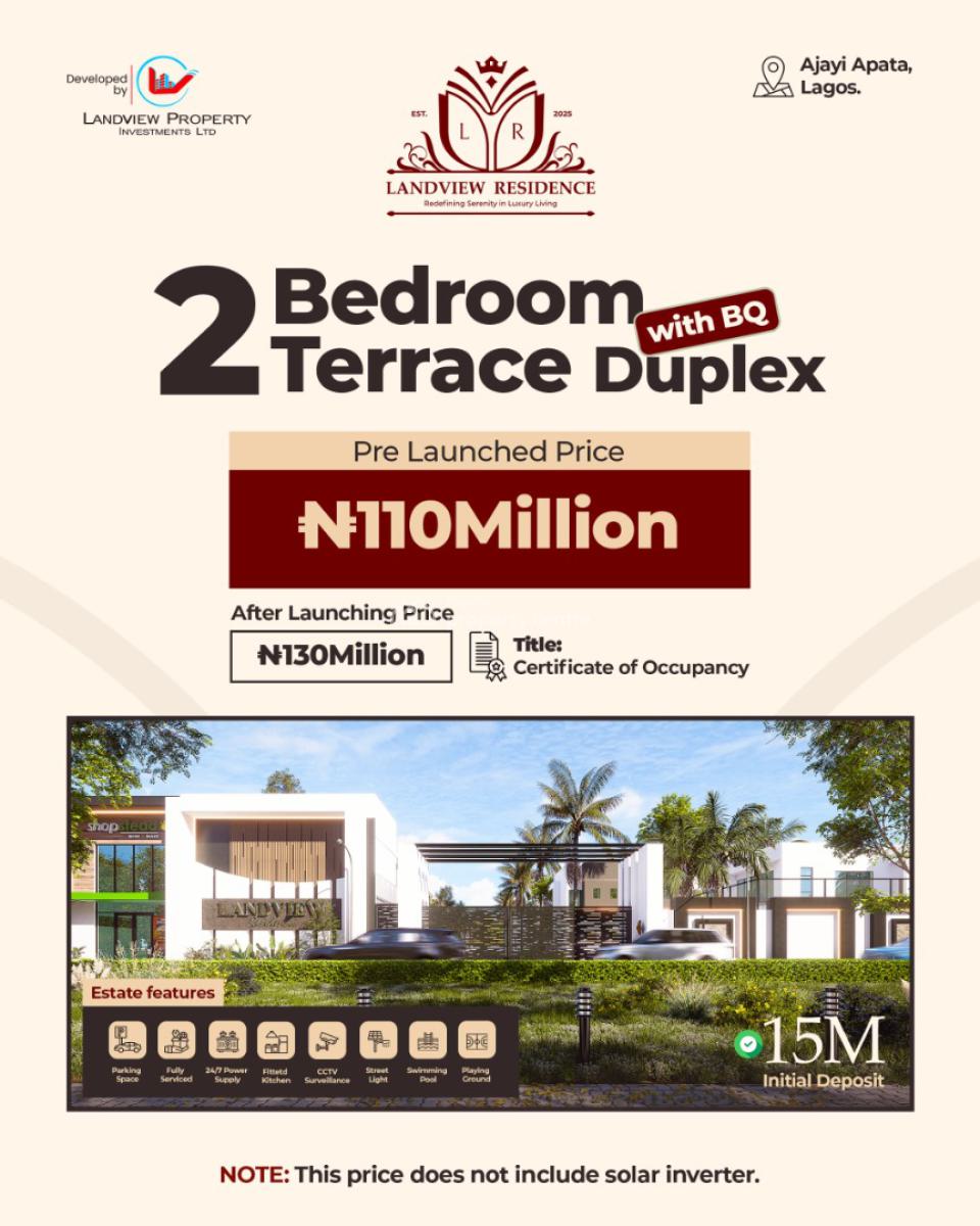 2 Bedroom Terrace with Bq* -- ₦110m (pre-launch)  ₦130m (after Launc, ✨ 4 Bedroom Fully Detached with Bq* – ₦175m (pre-launch) |, Sangotedo, Ajah, Lagos, Detached Duplex for Sale