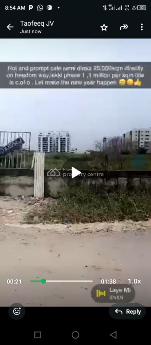 25,000sqm, Freedom Way Lekki Phase 1, Lekki, Lagos, Mixed-use Land for Sale