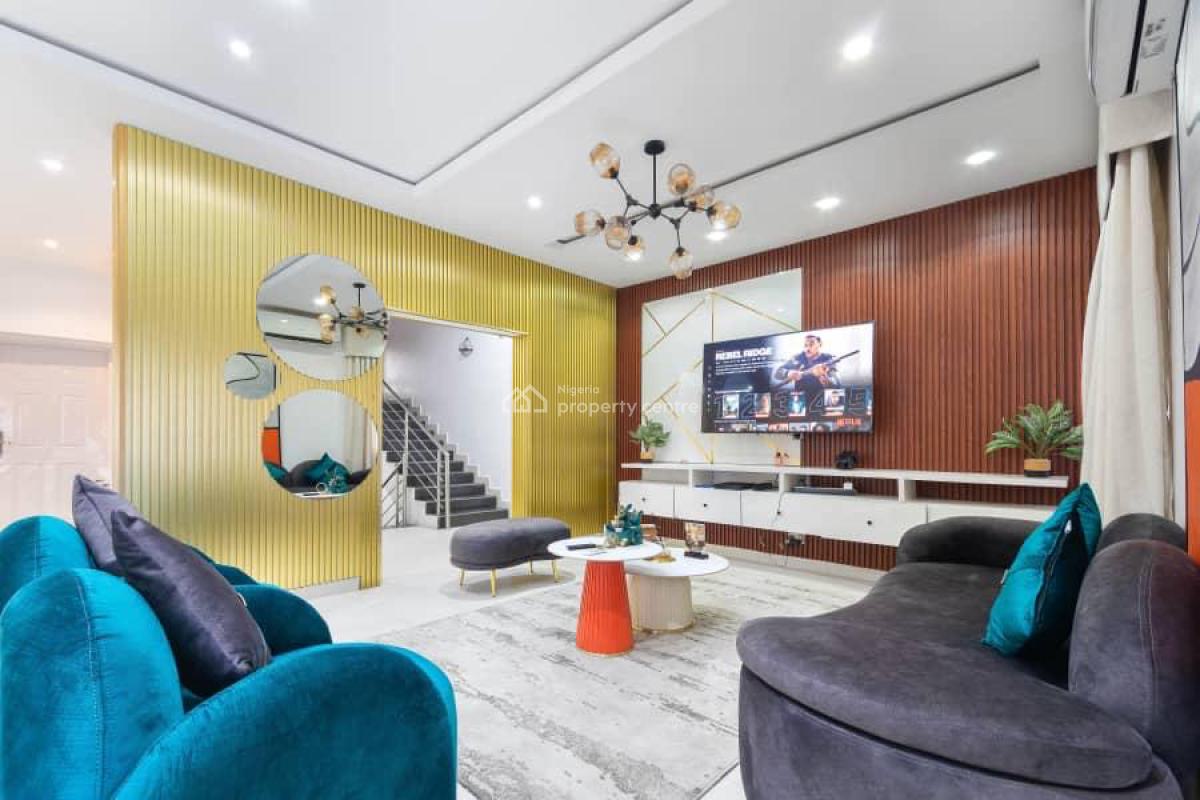 Furnished 4 Bedroom Terrace Duplex with Swimming Poo, Ikate Elegushi, Lekki, Lagos, Terraced Duplex for Rent