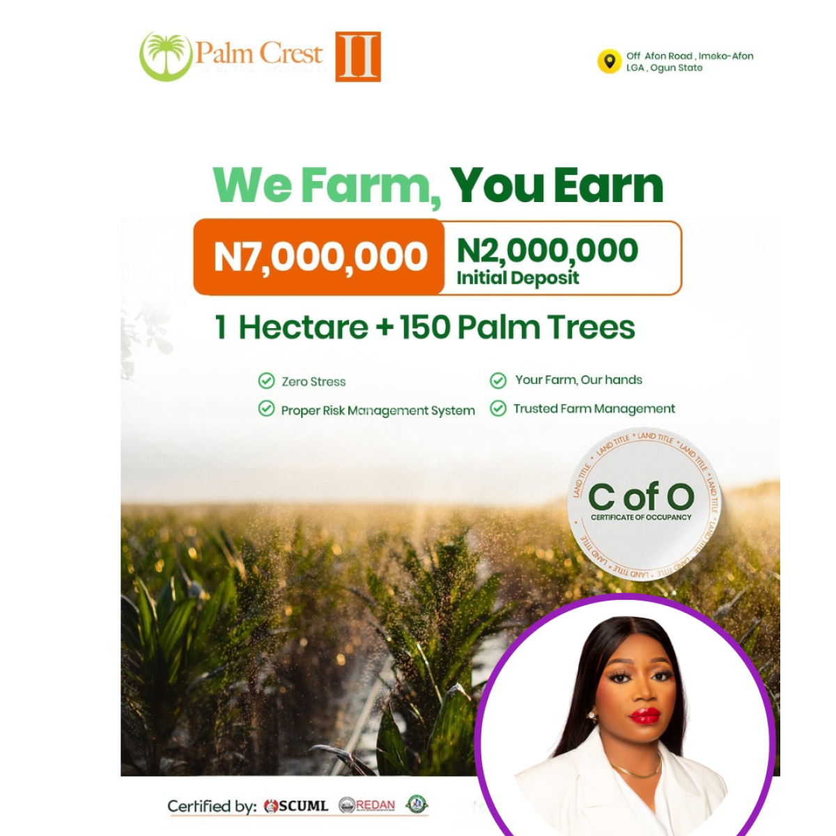 Palm Crest Phase 2, Own a Palm Oil Farm with a C of O, Imeko Afon Local Government, Ogun State,, Imeko Afon, Ogun, Industrial Land for Sale