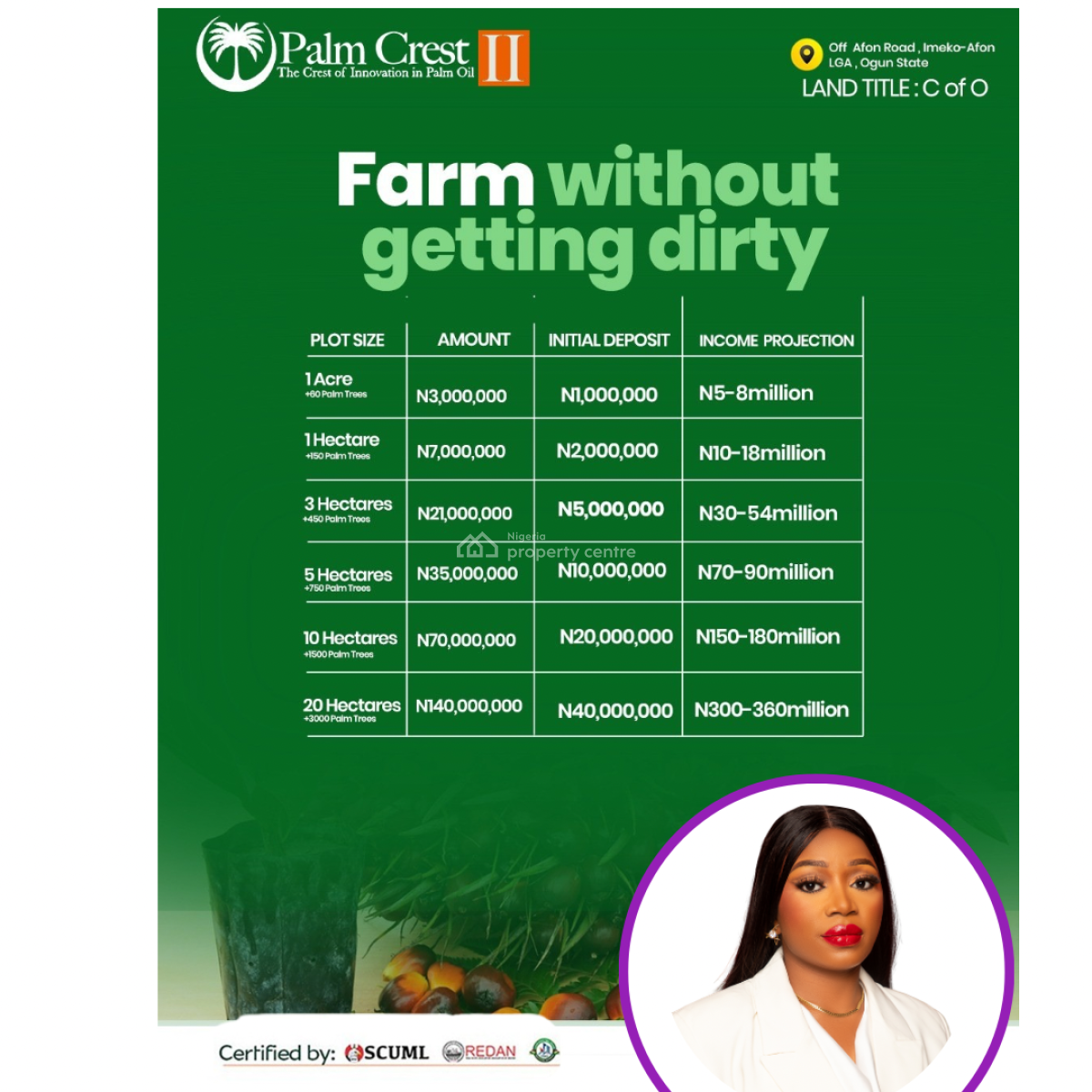 Palm Crest Phase 2, Own a Palm Oil Farm with a C of O, Imeko Afon Local Government, Ogun State,, Imeko Afon, Ogun, Industrial Land for Sale