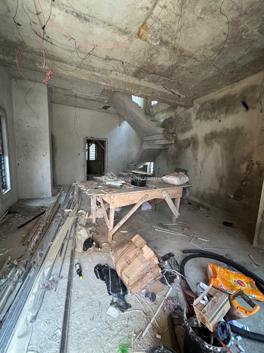 Newly Built 4 Bedroom Fully Detached Carcass Duplex with Bq, Lekki County, Ikota, Lekki, Lagos, Detached Duplex for Sale