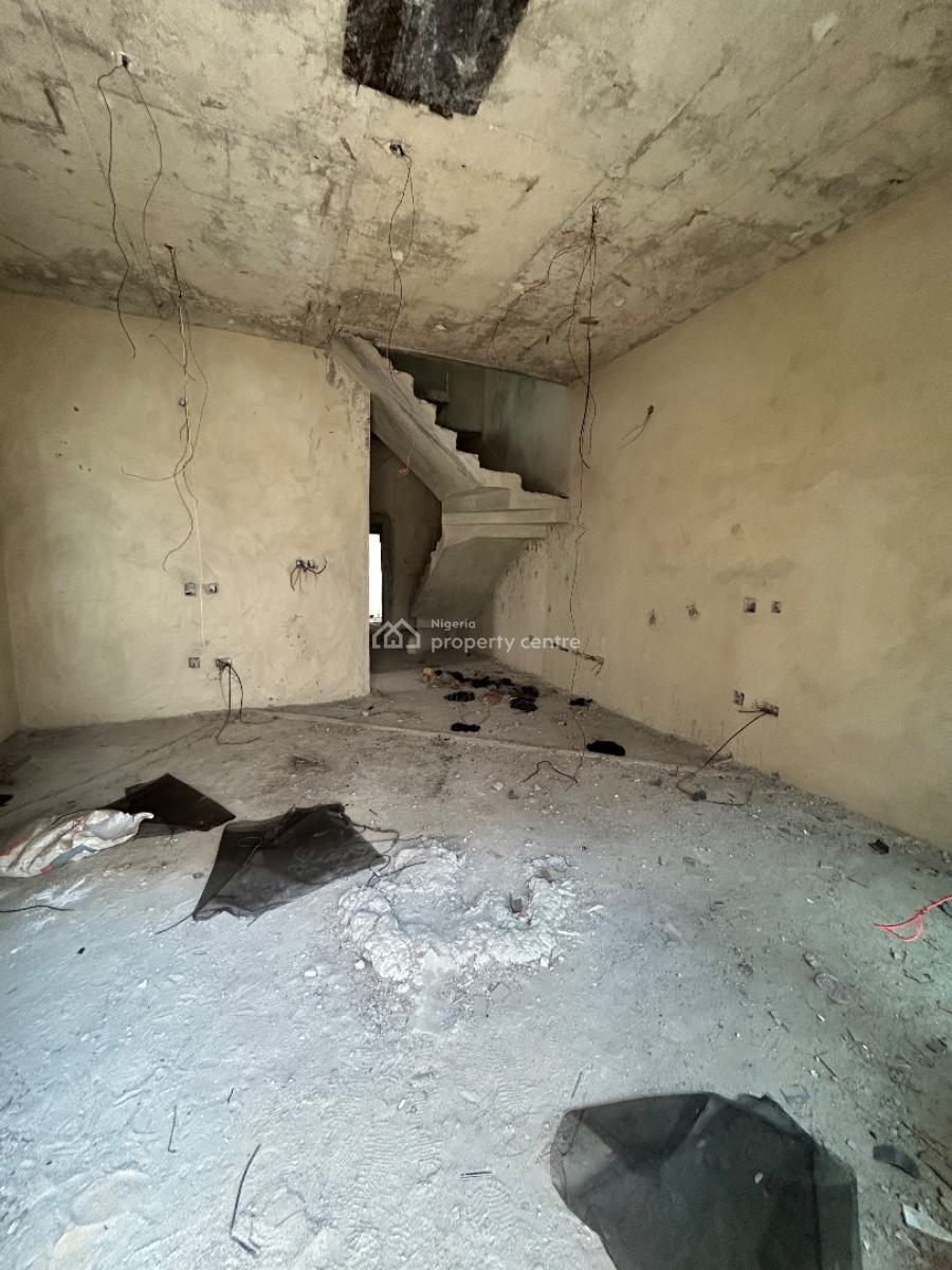 Newly Built 4 Bedroom Semi-detached Carcass Duplex with Bq, Lekki County, Ikota, Lekki, Lagos, Semi-detached Duplex for Sale