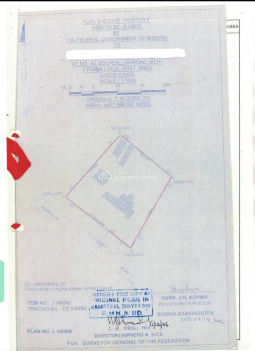 Joint Venture Opportunity, Bourdillon, Ikoyi, Lagos, Residential Land Joint Venture