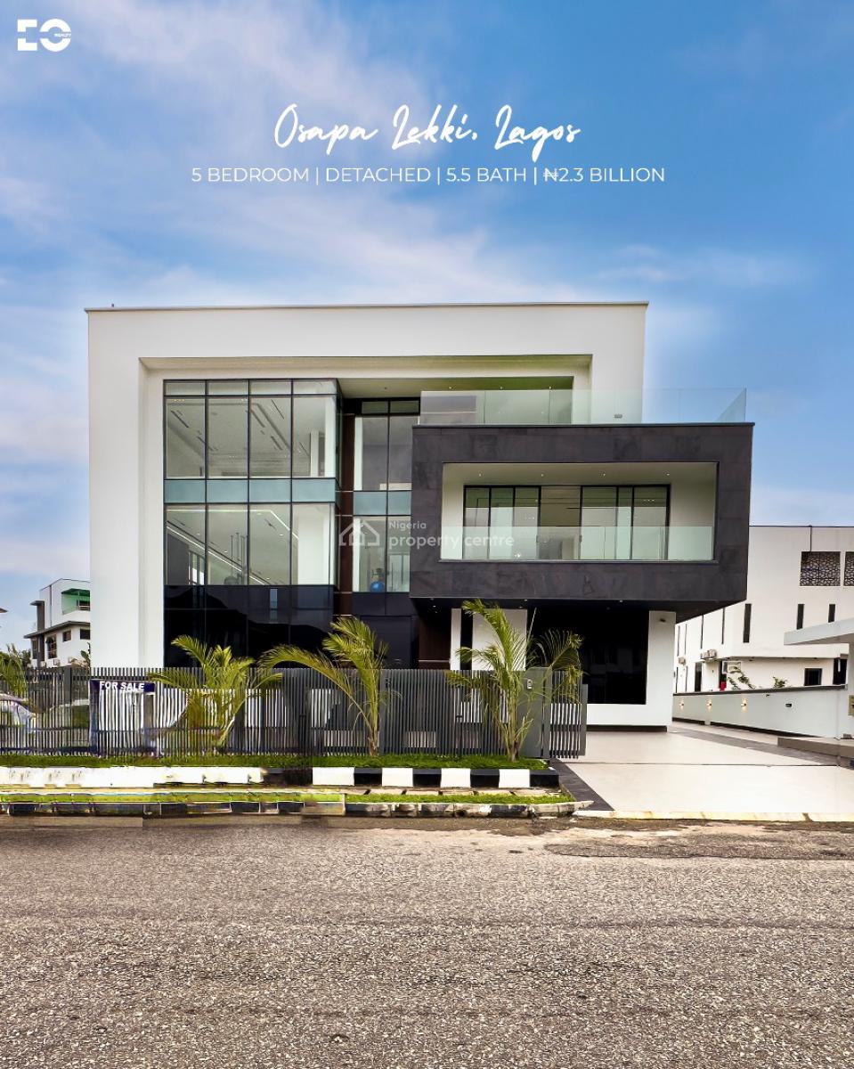 Ultra-modern 5-bedroom Luxury Mansion with Swimming Pool, Cinema, & Gym, Osapa, Lekki, Lagos, Detached Duplex for Sale