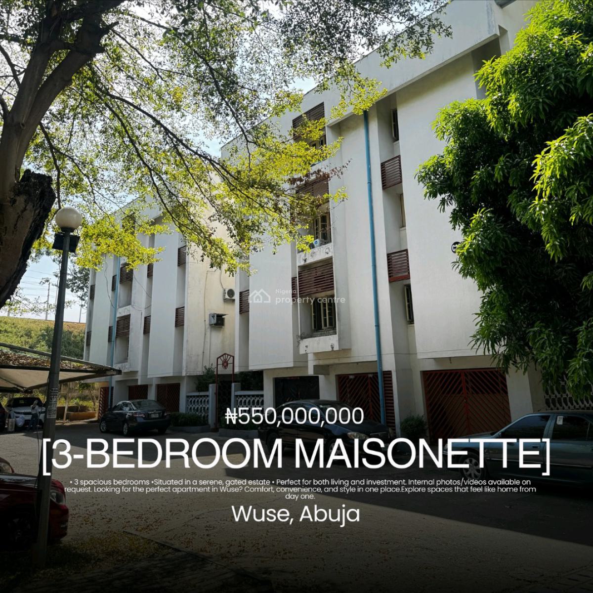 3-bedroom Maisonette, Wuse 2, Abuja, House for Sale