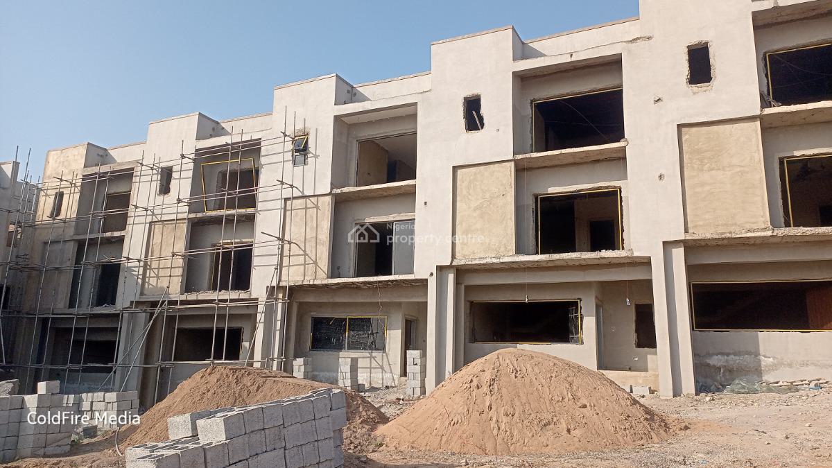 4 Bedroom Semi Finished Terrace Duplex with 1 Room Bq, Opposite Maitama Ministers Hill, By Cosgrove, Katampe (main), Katampe, Abuja, Terraced Duplex for Sale