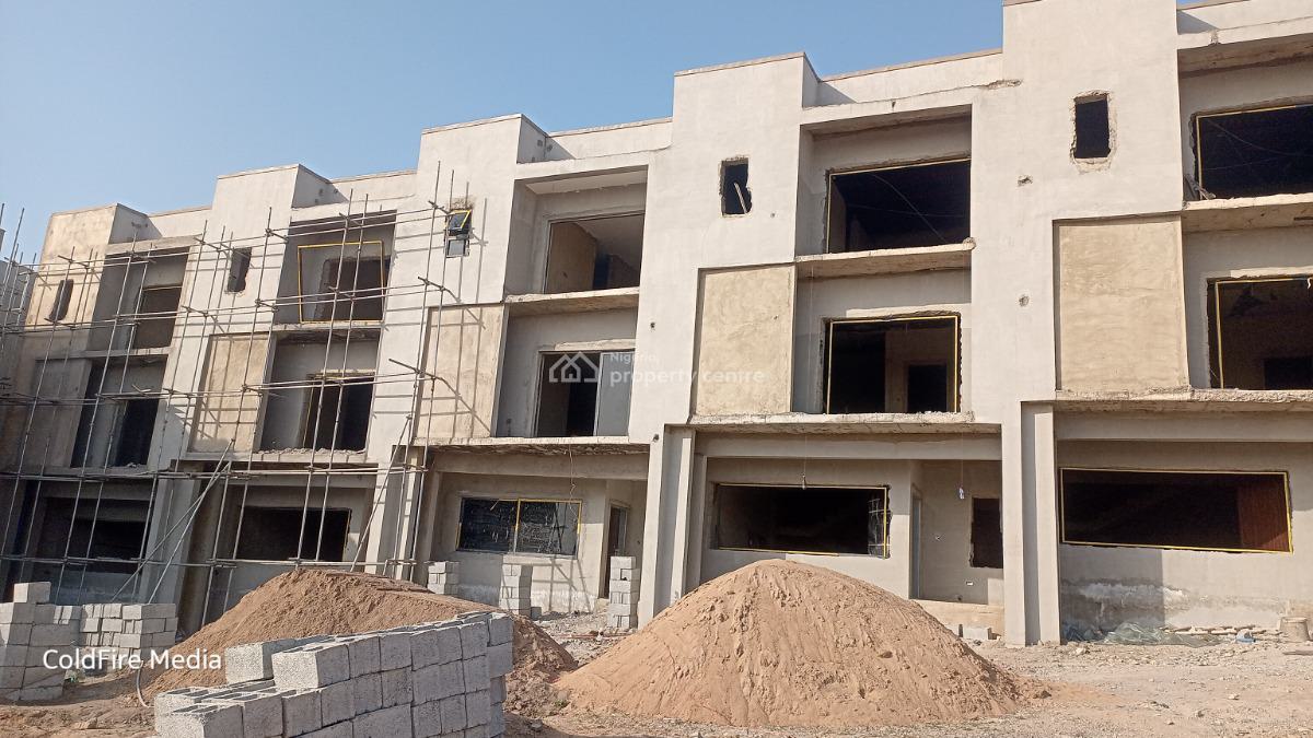 4 Bedroom Semi Finished Terrace Duplex with 1 Room Bq, Opposite Maitama Ministers Hill, By Cosgrove, Katampe (main), Katampe, Abuja, Terraced Duplex for Sale