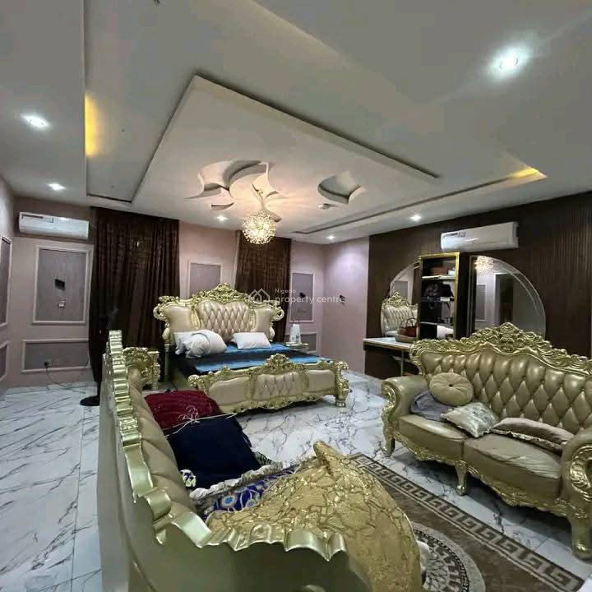 Luxury Furnished 5 Bedroom Duplex + Cenima & Bq., Naf Harmony Estate Eliozu, Port Harcourt, Rivers, Detached Duplex for Sale