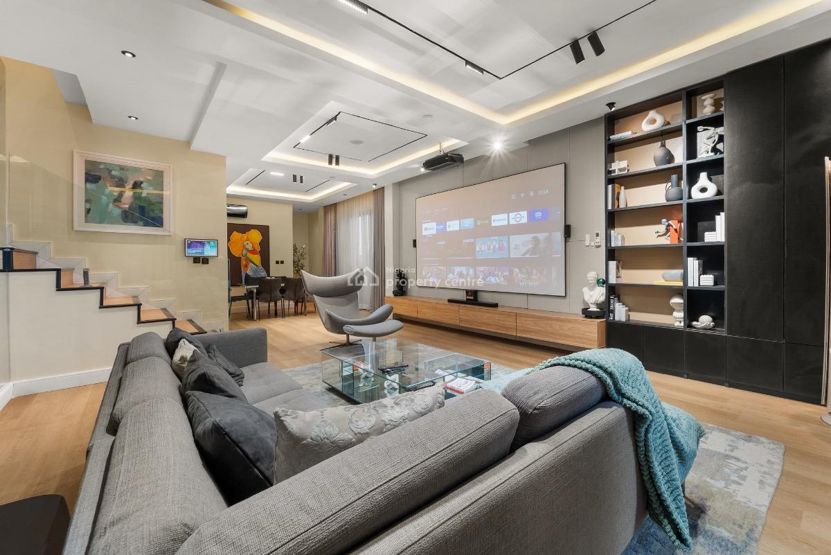 Exquisite 3 Bedroom Maisonette with Cinema & Pool, Kunle Ogunba Street, Lekki Phase 1, Lekki, Lagos, Flat / Apartment Short Let