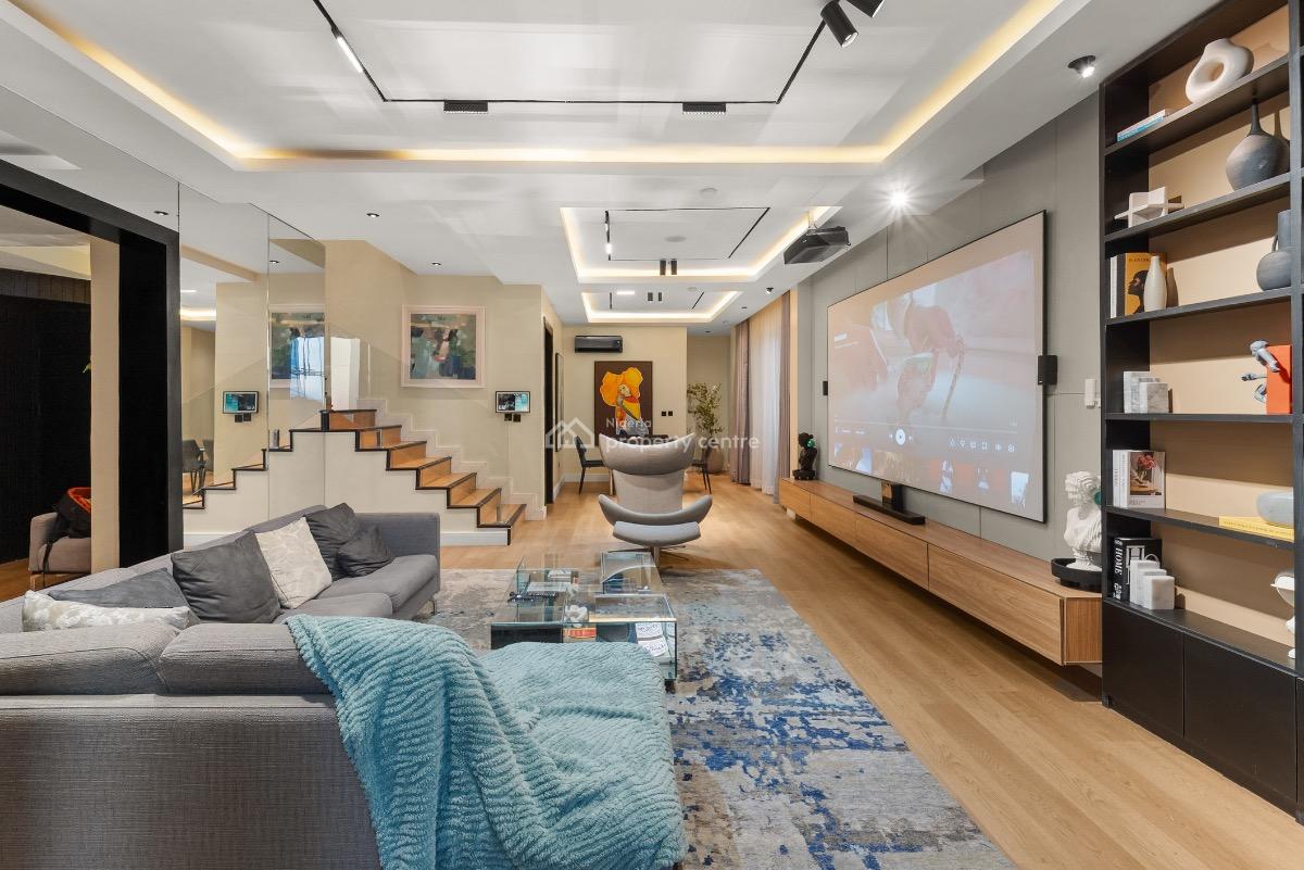 Exquisite 3 Bedroom Maisonette with Cinema & Pool, Kunle Ogunba Street, Lekki Phase 1, Lekki, Lagos, Flat / Apartment Short Let