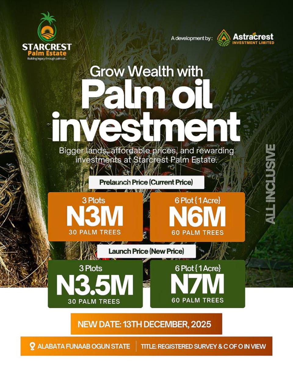 Starcrest Palm Estate, Alabata, Fuunab, Abeokuta South, Ogun, Commercial Land for Sale