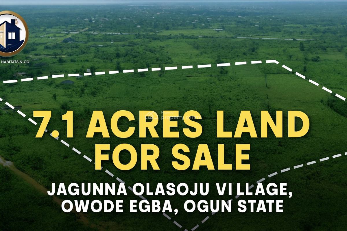 7.1 Acres Fertile Land, Jagunna Olasoju Village, Owode Egba, Obafemi-owode Lga, Obafemi Owode, Ogun, Mixed-use Land for Sale