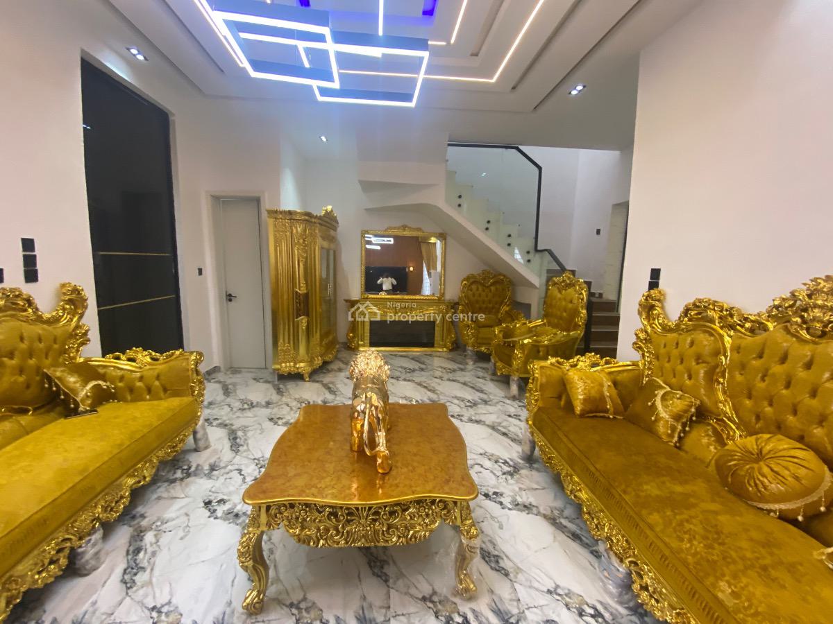 Fully Furnished Luxury 4 Bedroom Duplex with Bq, Lekki Palm City Estate, Ajah, Lagos, Semi-detached Duplex for Sale