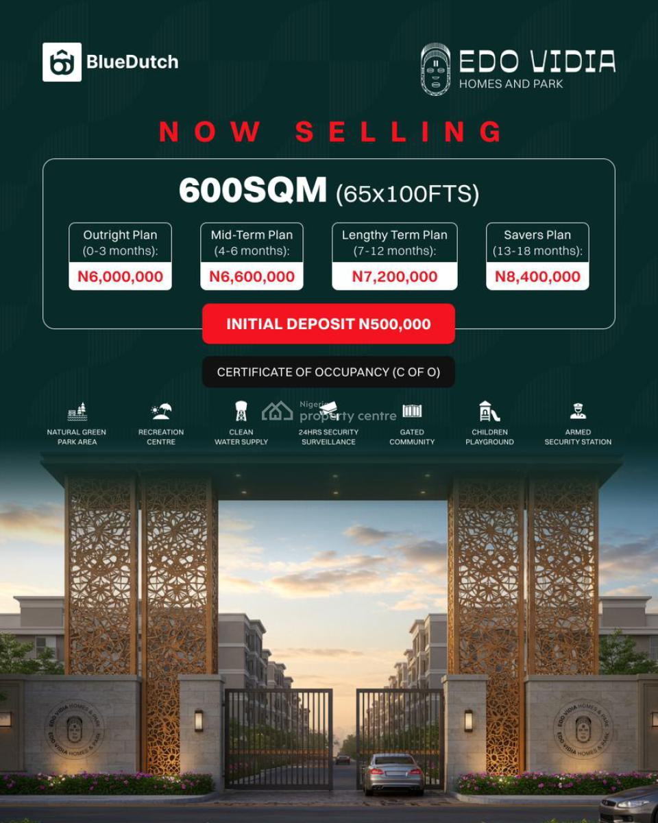 Prime Estate Land, Edo Vidia Estate Imasabor, Sapele Road, Ikpoba Okha, Edo, Residential Land for Sale