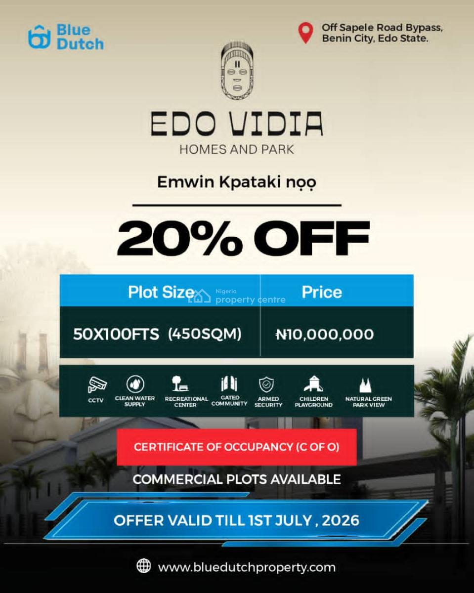 Buy and Build Location, Edo Vidia Estate Imasabor, Sapele Road, Ikpoba Okha, Edo, Residential Land for Sale
