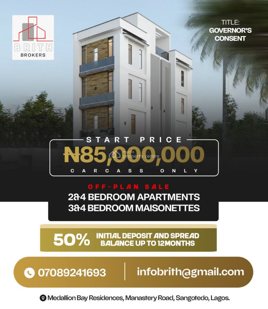 2 Bedroom Apartment and 4 Bedroom Maisonette (off Plan), Monastery Road, Sangotedo, Ajah, Lagos, House for Sale