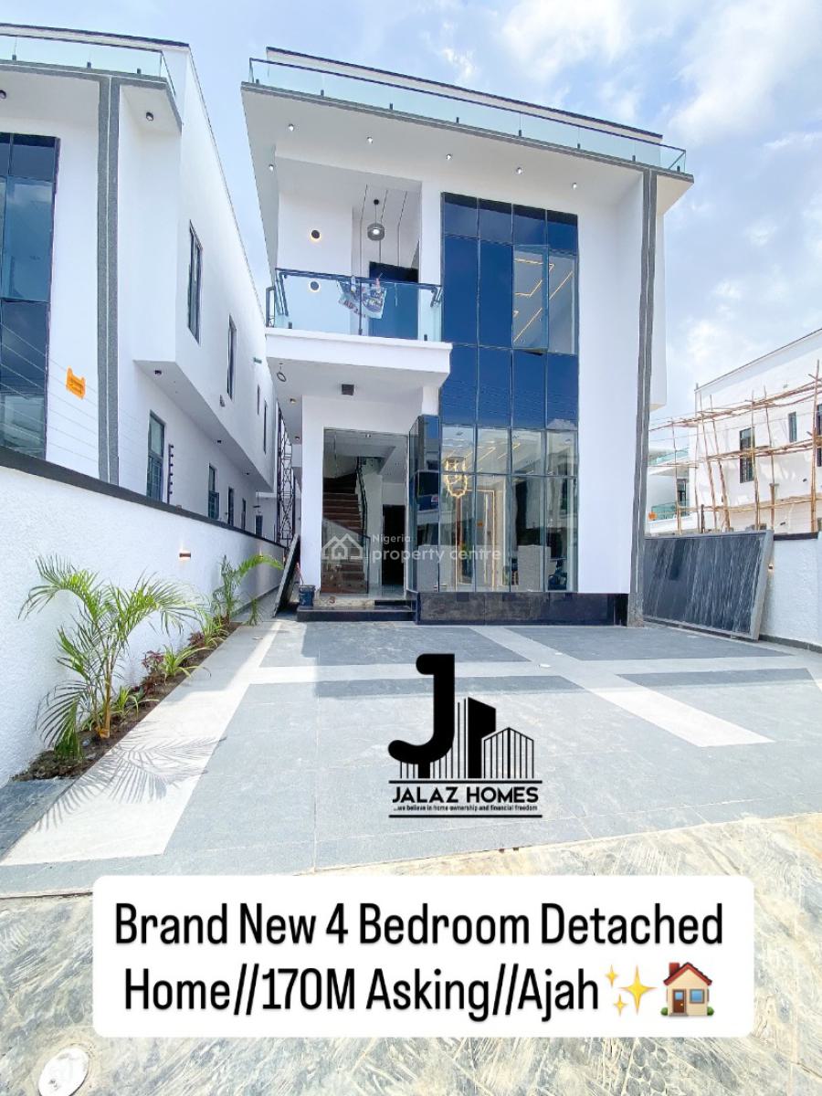 Brand New 4 Bedroom Detached Home, Ajah, Lagos, House for Sale