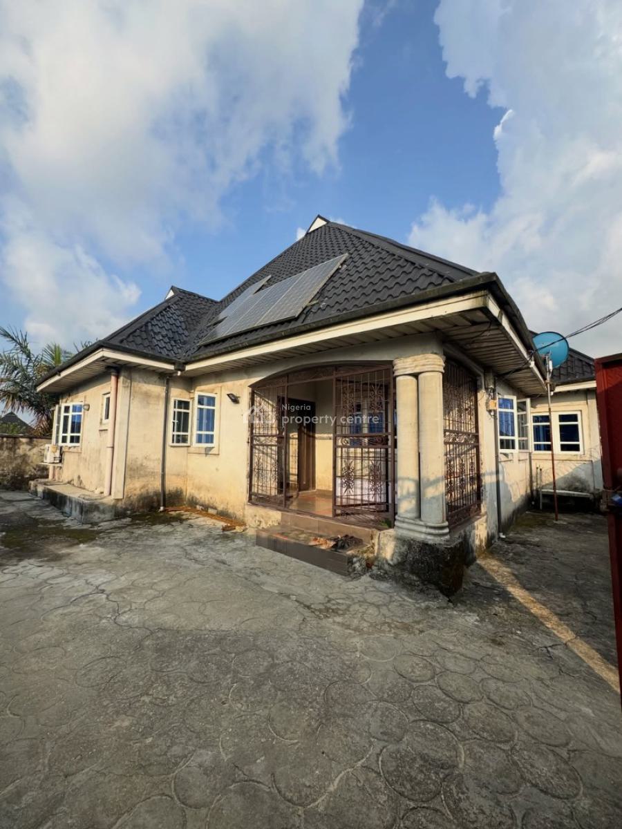 4 Bedroom Bungalow with Solar, Iwofe Road, Rumolumeni, Port Harcourt, Rivers, Detached Bungalow for Sale