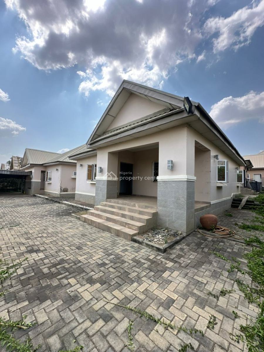 Luxury & Exclusive 4 Bedroom Bungalow with 2 Living Rooms, 3 Rooms Bq, Lugbe District, Abuja, Detached Bungalow for Sale