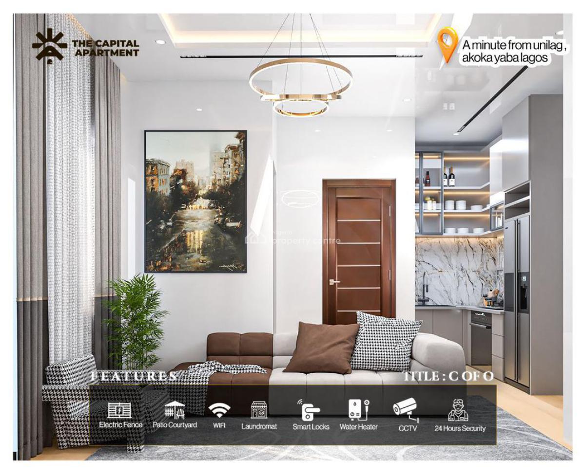 Price Increase in 4days! Own a Cashgenerating Asset Close to Unilag, Capital Apartments with Patio Courtyard ,lounge and Luxury Finishing, Yaba, Lagos, Block of Flats for Sale