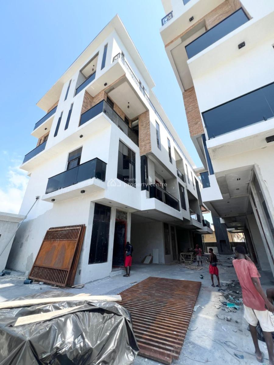 Luxury 4 Bedroom Terrace Duplex in a Secure Estate, Chevron, Lekki, Lagos, Terraced Duplex for Sale