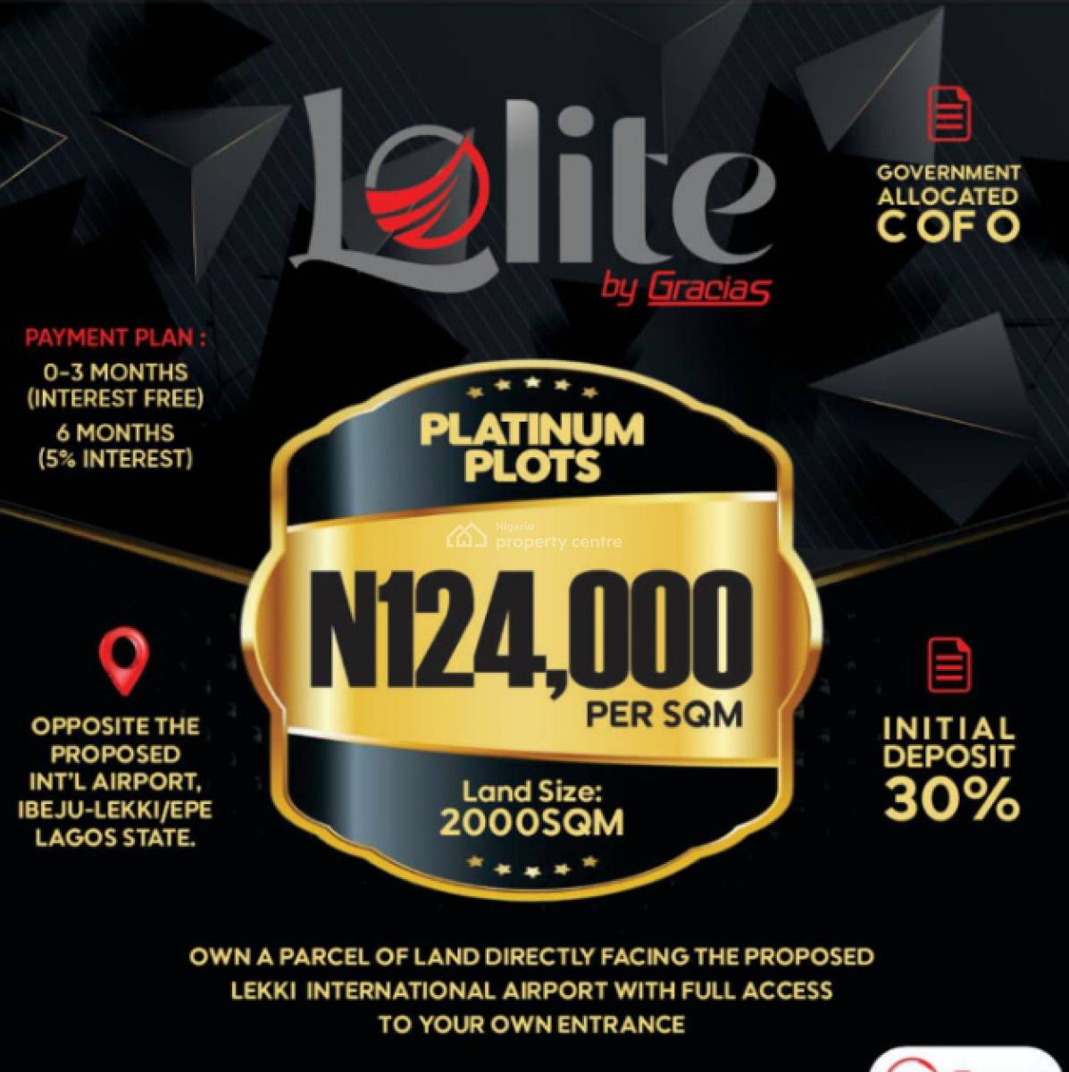 Platinum Plots for You, Gracias Lolite, Directly Located Opposit The New International Aitport, Ibeju Lekki, Lagos, Mixed-use Land for Sale