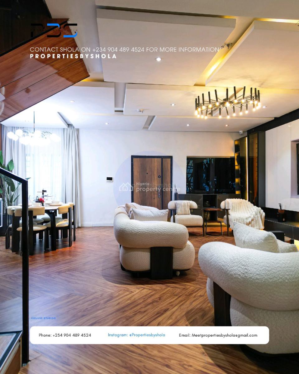 Finished Terrace Duplex Katampe Extension.  Beautifully Finished 4-bed, Guzape District, Abuja, House for Sale