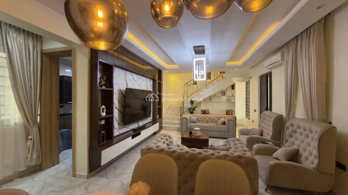 Luxury Furnished 4 Bedroom, Secured Estate,off Ogombo Road By Abraham Adesanya, Ajah, Lagos, Terraced Duplex for Rent