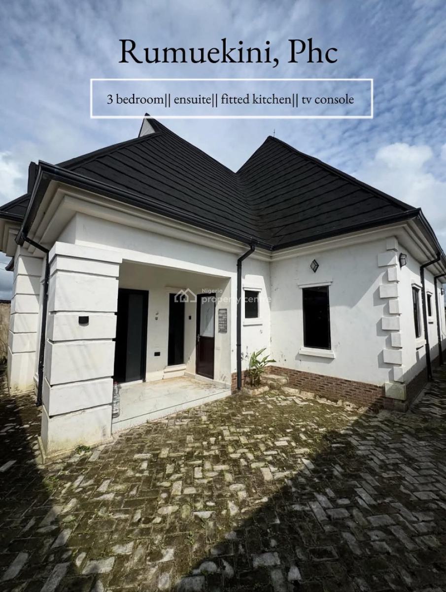 Modern 3 Bedroom Bungalow, Rumuekini, Port Harcourt, Rivers, Detached Bungalow for Sale
