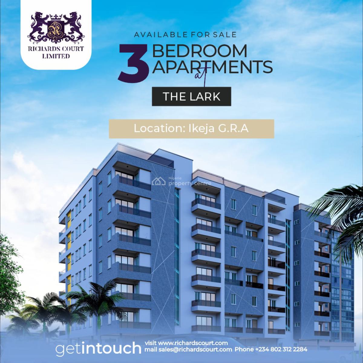 Luxury 3 Bed-rooms Apartment with Bq, Off Adekunle Fajuyi Way, Ikeja Gra, Ikeja, Lagos, Flat / Apartment for Sale