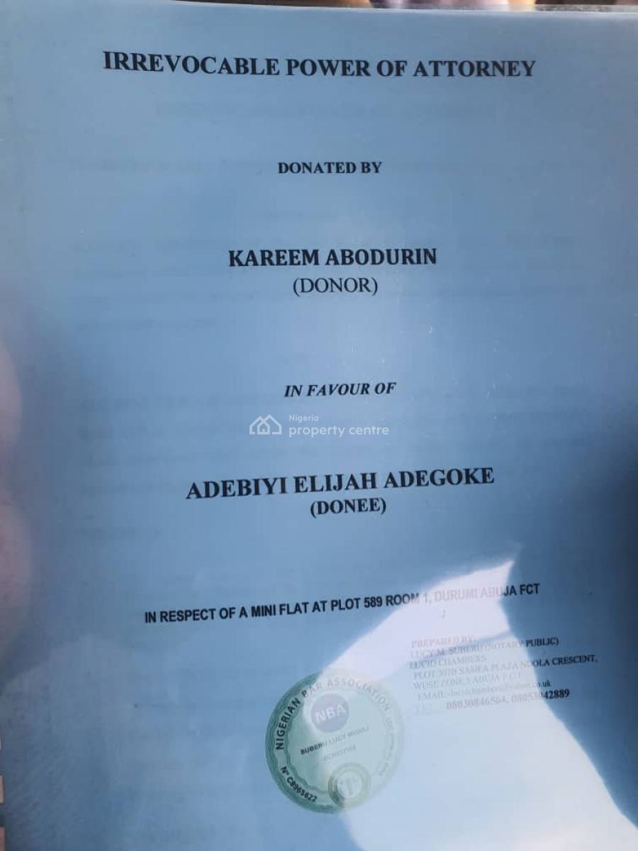 Spacious Self Contained, By Conoil Filling Station, Area 1, Garki, Abuja, Self Contain (single Rooms) for Sale