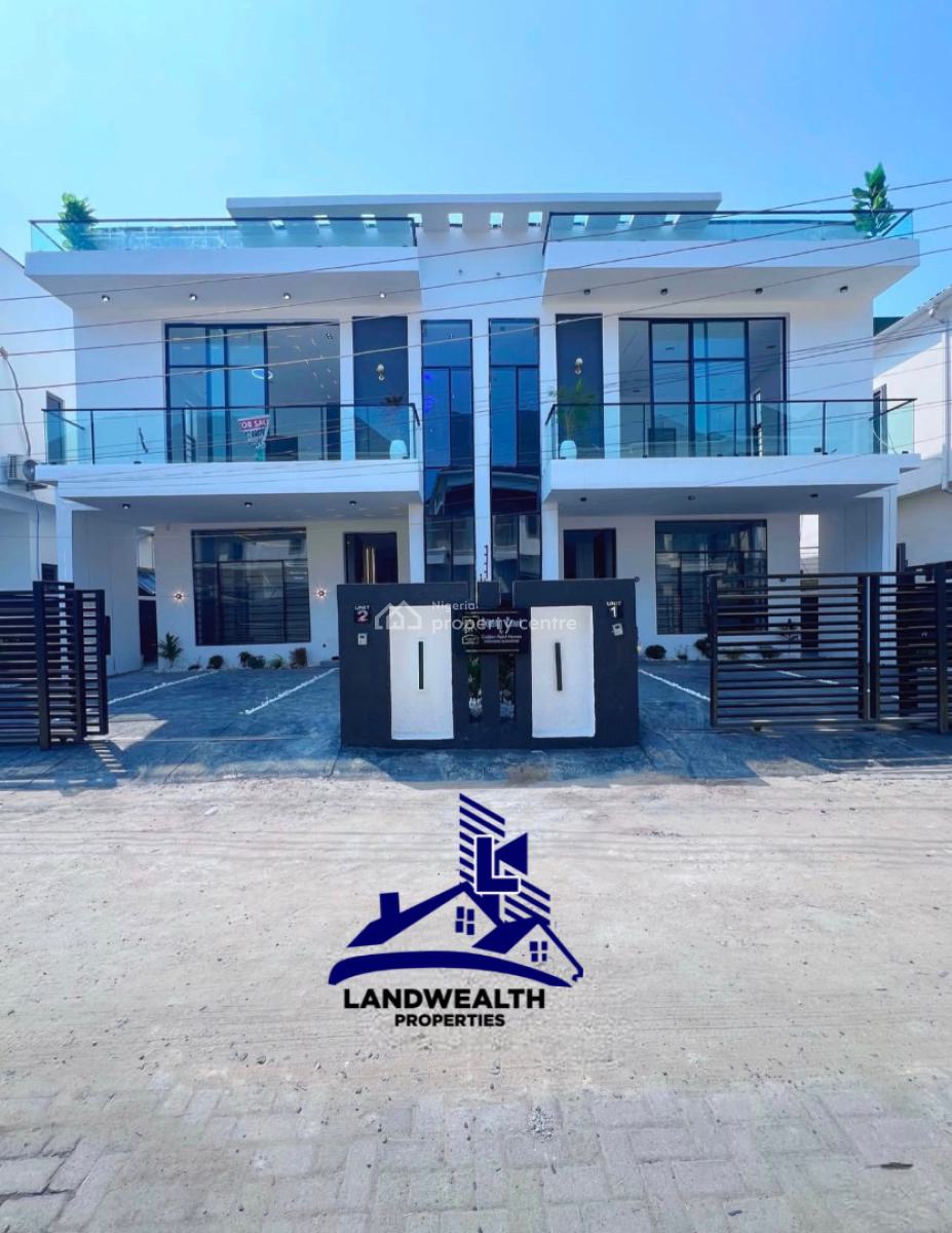 Luxury 4 Bedroom Semi Detached Duplex with Bq, Secure Estate at Ikota Lekki, Ikota, Lekki, Lagos, Semi-detached Duplex for Sale