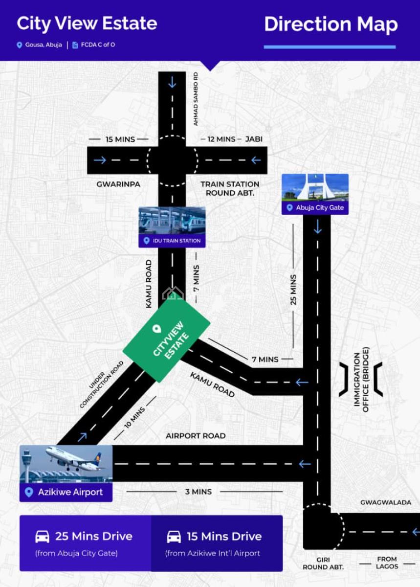Fcda  C of O Approved Residential and Commercial  Estate, Gousa District, Central Business District, Abuja, Mixed-use Land for Sale
