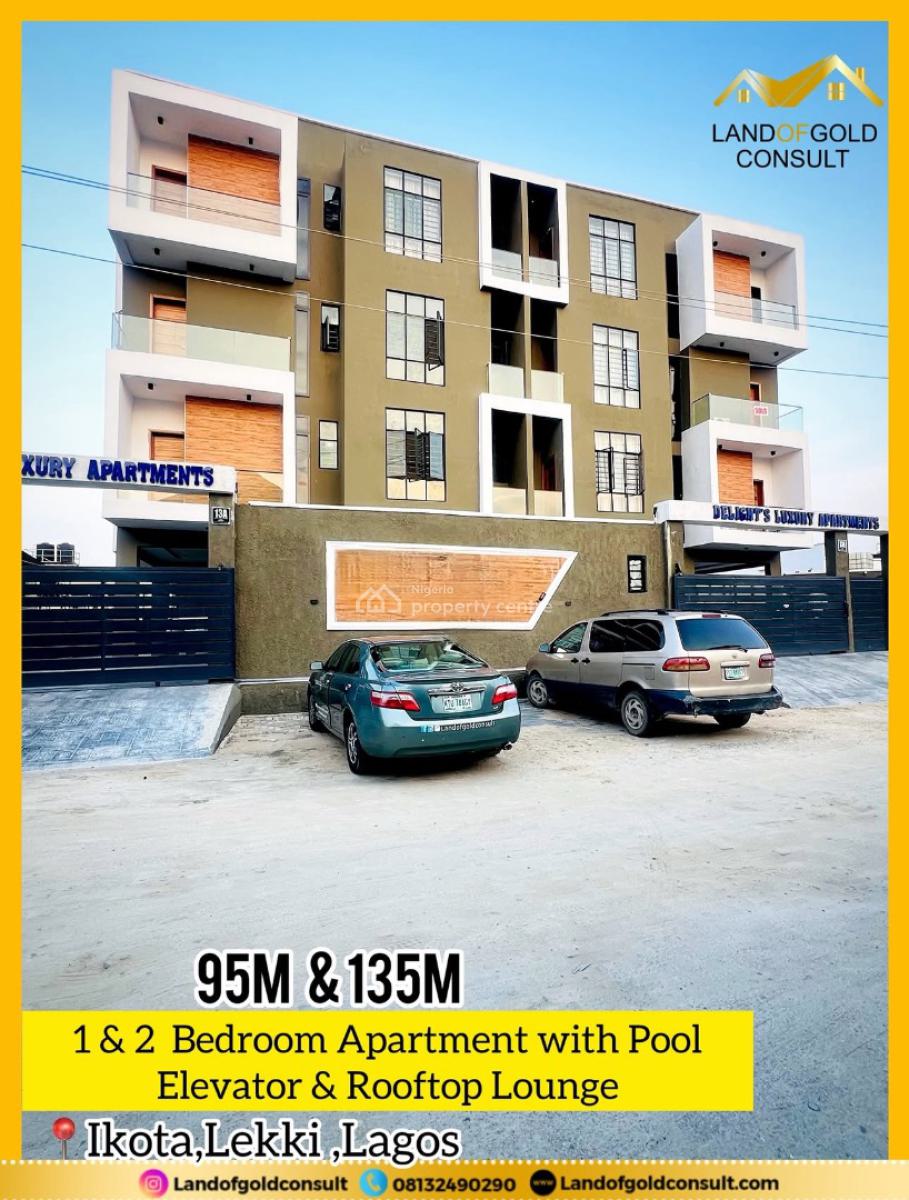 Fully Service and Spacious 1 Bedroom Apartment, Ikota, Lekki, Lagos, Flat / Apartment for Sale