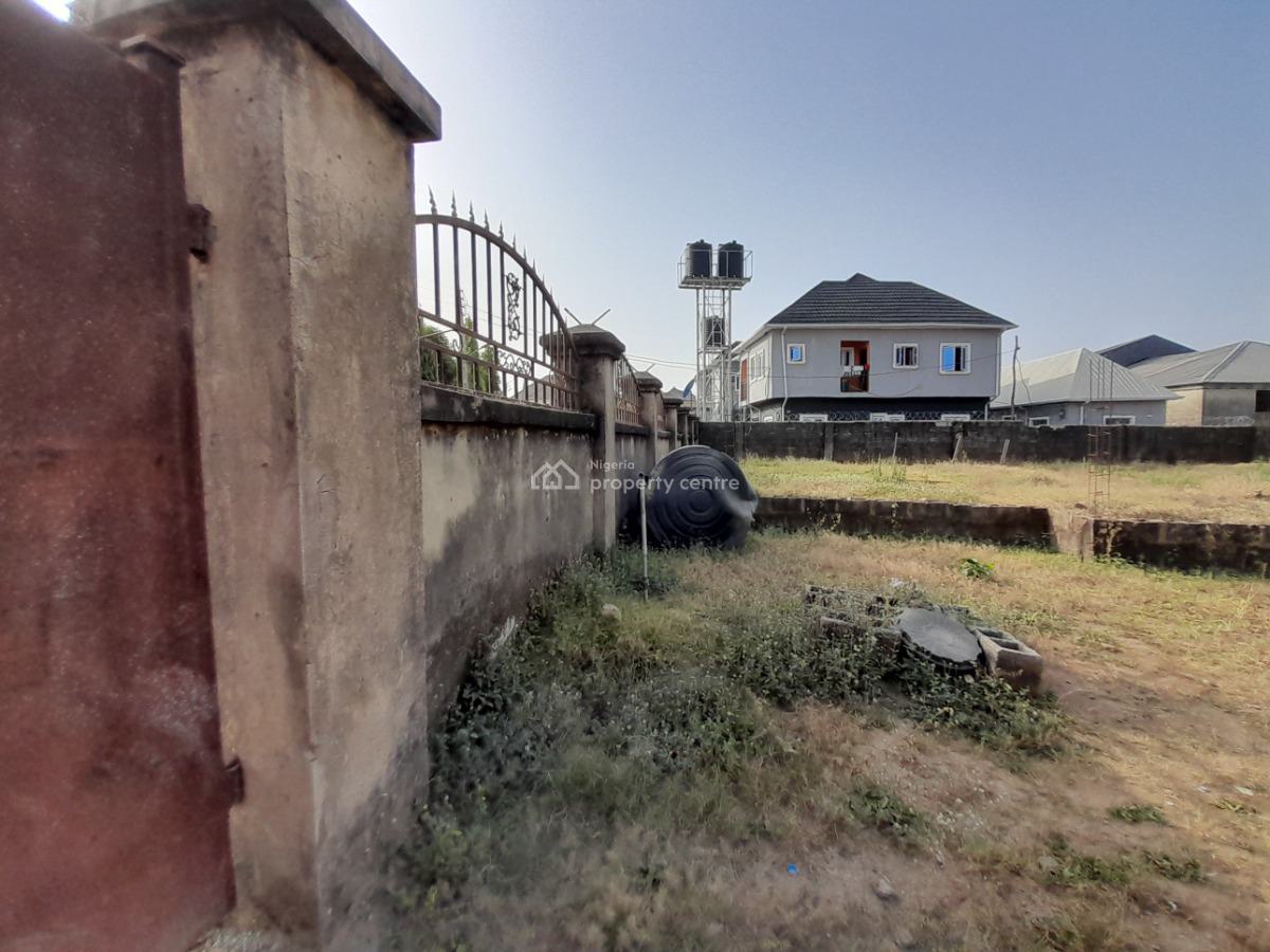 750sqm Fenced and Gated Plot with Solid 6-bedroom Foundation + Bq, Arab Rd, Kubwa, Abuja, Residential Land for Sale