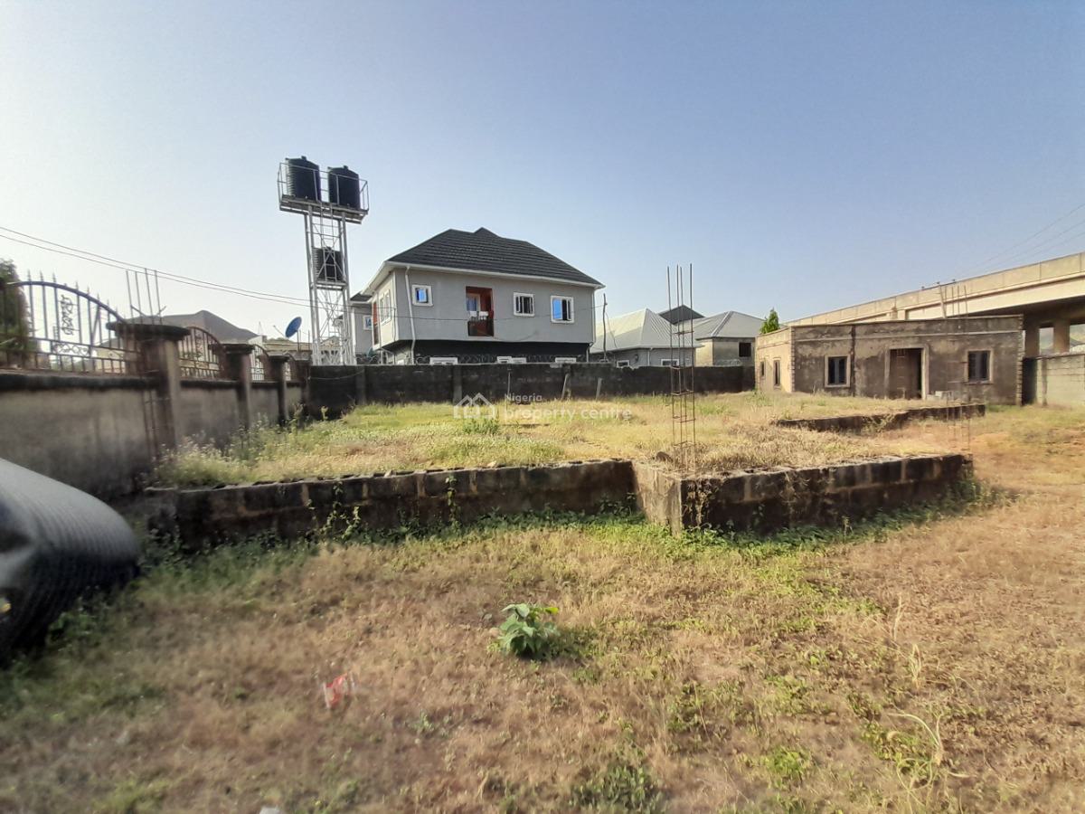 750sqm Fenced and Gated Plot with Solid 6-bedroom Foundation + Bq, Arab Rd, Kubwa, Abuja, Residential Land for Sale