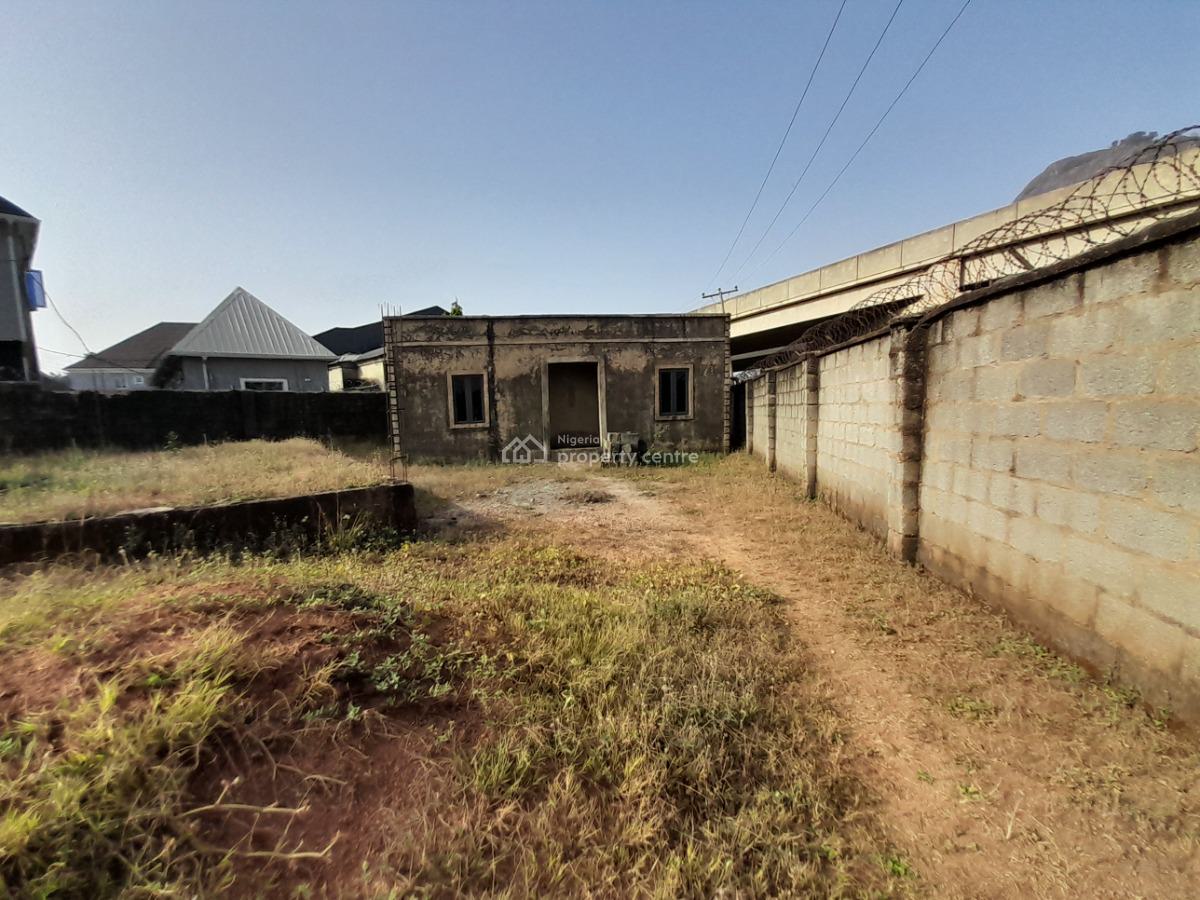 750sqm Fenced and Gated Plot with Solid 6-bedroom Foundation + Bq, Arab Rd, Kubwa, Abuja, Residential Land for Sale