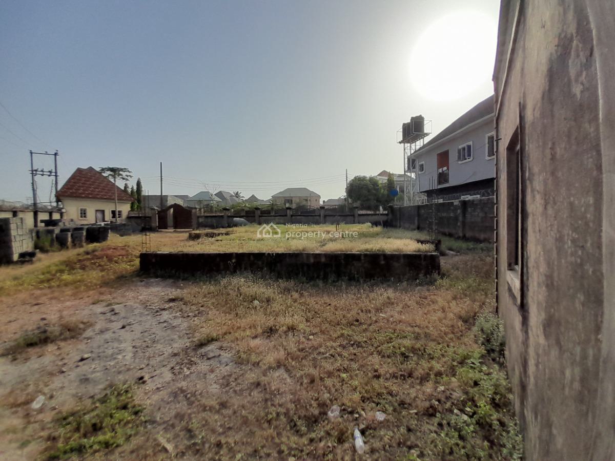 750sqm Fenced and Gated Plot with Solid 6-bedroom Foundation + Bq, Arab Rd, Kubwa, Abuja, Residential Land for Sale