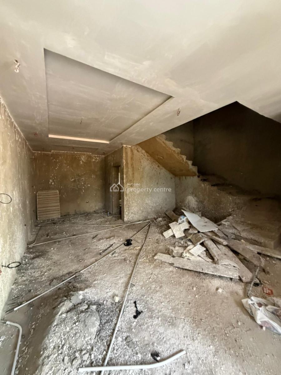 4 Bedroom Terrace Carcass with 2 Living Rooms and Bq, Life Camp, Abuja, Terraced Duplex for Sale