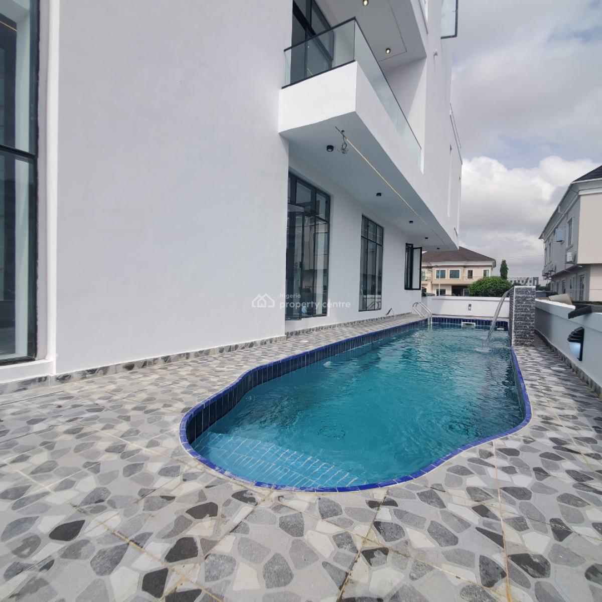 Magnificent 5 Bedroom Duplex with a Bq,pool,cinema, Vgc, Lekki, Lagos, House for Sale