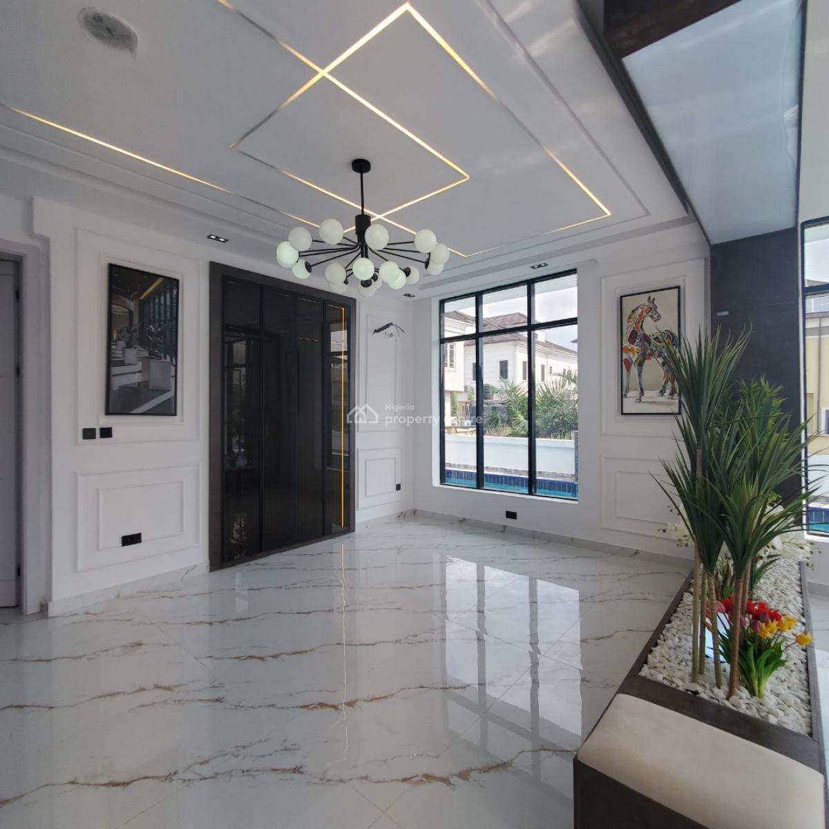 Magnificent 5 Bedroom Duplex with a Bq,pool,cinema, Vgc, Lekki, Lagos, House for Sale