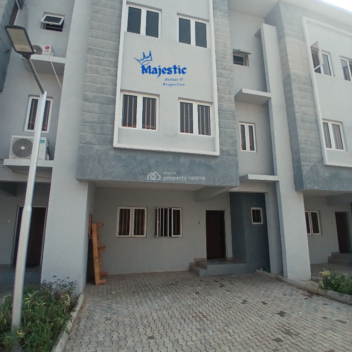 a Serene 3 Bedroom Terrace Duplex + Bq + Home Office, Chevron, New Road, Lekki, Lagos, Terraced Duplex for Rent