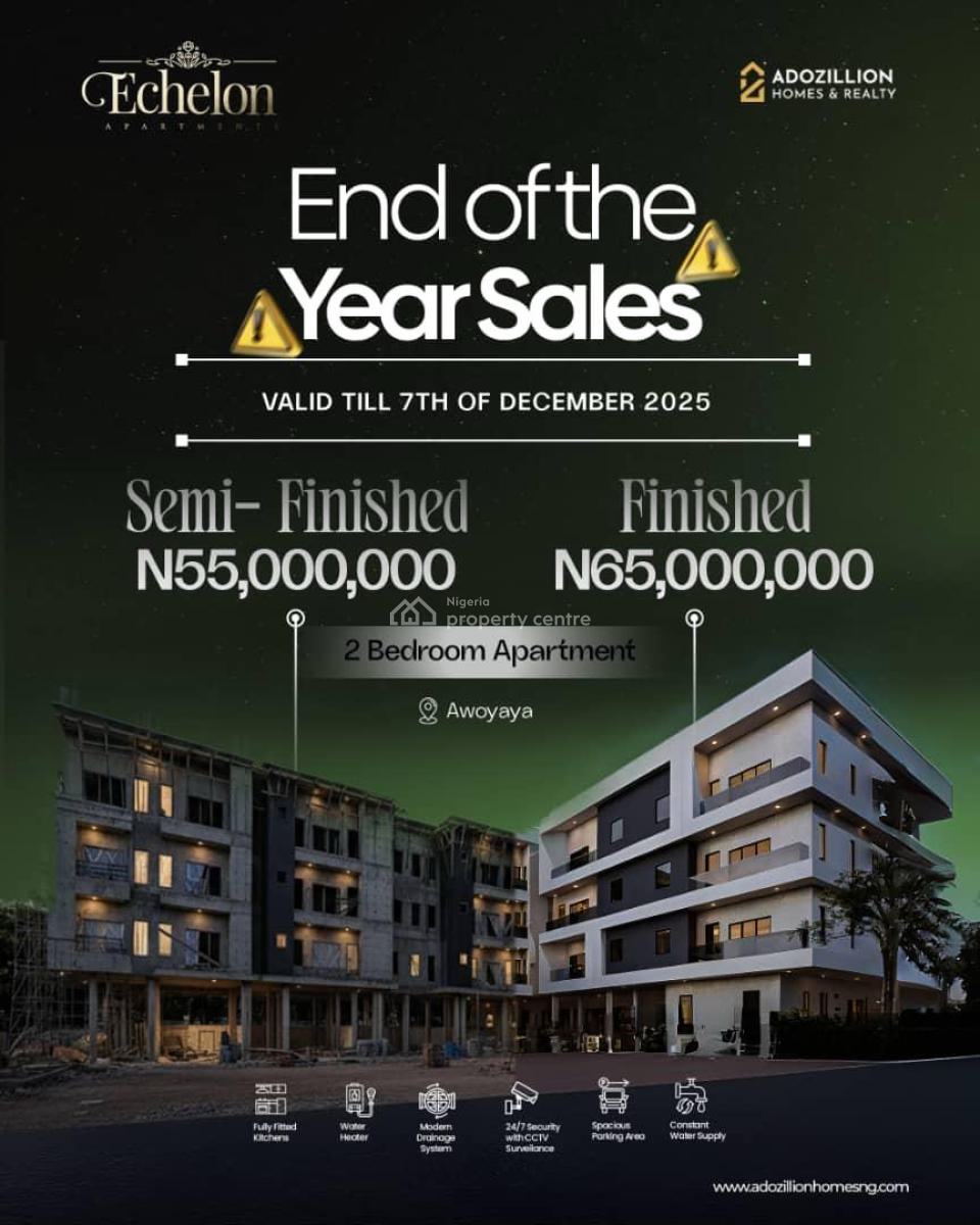 2 Bedroom Off Plan Apartment, Echelon Apartments, Awoyaya, Ibeju Lekki, Lagos, House for Sale