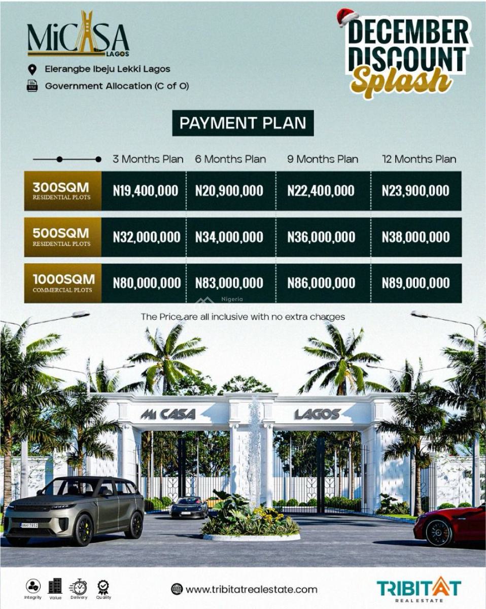 Residential Land with C of O, Micasa, Ibeju Lekki, Lagos, Residential Land for Sale