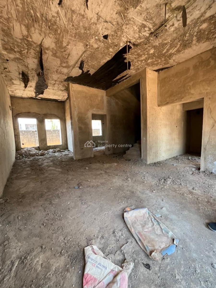 Standard 4 Bedroom Terrace with a Bq (carcass), Life Camp, Abuja, Terraced Duplex for Sale