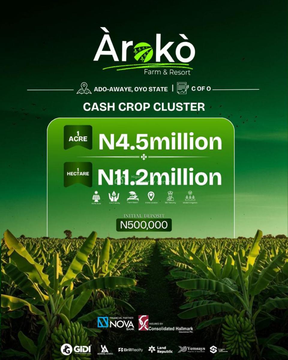 Ranch, Cashew, Cash Crop, Palm Tree, Cocoa, Livestock Farm and Resort, Aroko Farm and Resort, Ado Awaye, Ido, Oyo, Mixed-use Land for Sale
