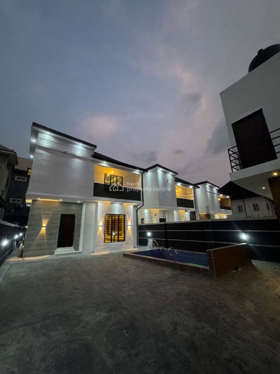 Semi Furnished 4 Bedroom Duplex with Cinema and Swimming Pool, Shell Coperative Off Eneka Eliozu Link Road, Port Harcourt, Rivers, Detached Duplex for Sale