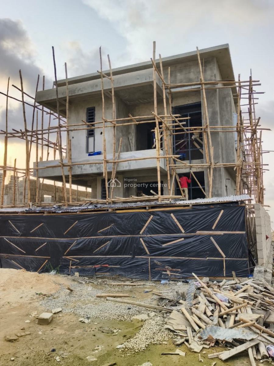 Brand New 4 Bedroom Fully Detached Duplex with Bq for Distress, Lekki Palm City/captain Court Estate, Ajah, Lagos, Detached Duplex for Sale