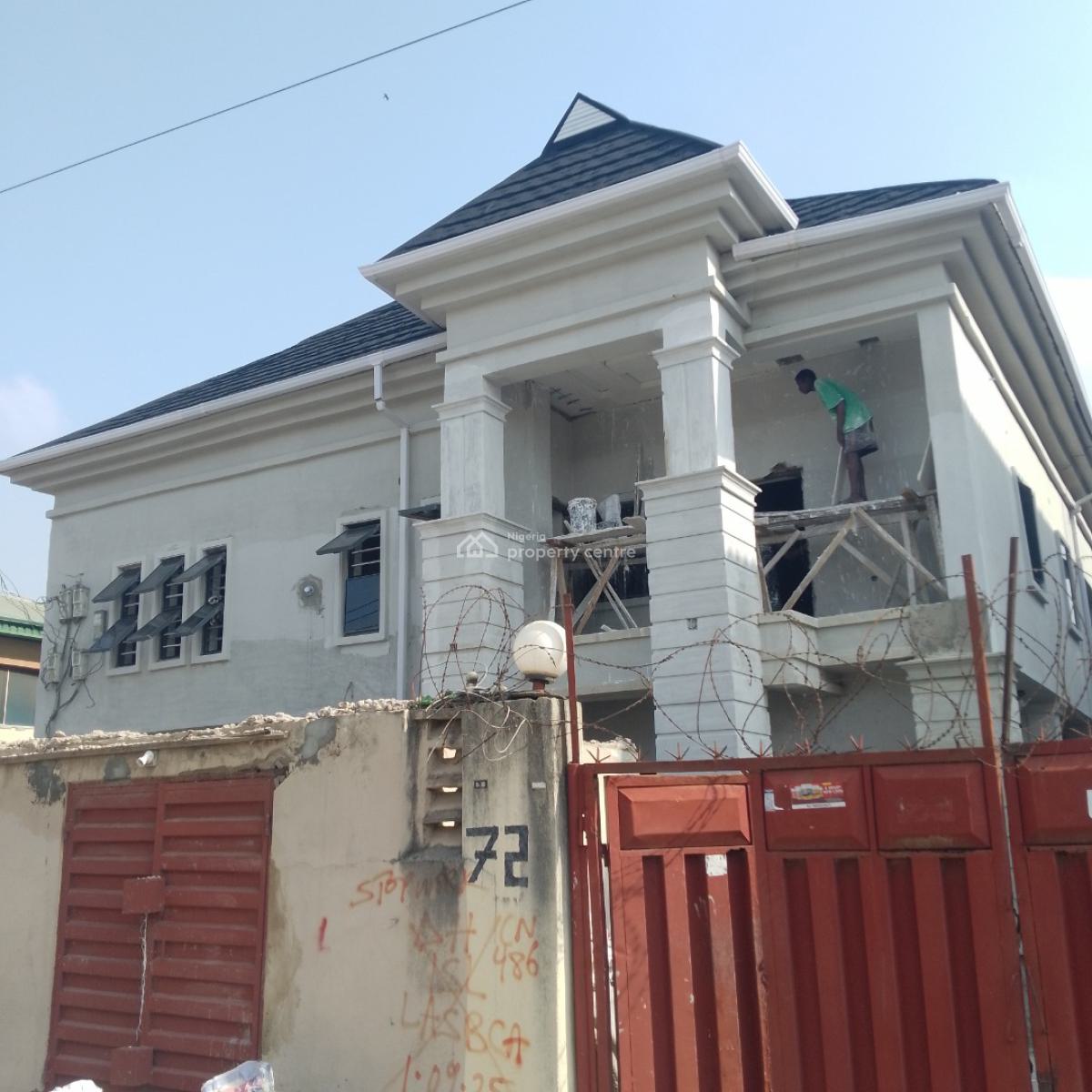 Newly Built 2 Bedrooms Flat, Off Bokku Mart, Opposite Grandmate, Ago Palace, Isolo, Lagos, Flat / Apartment for Rent